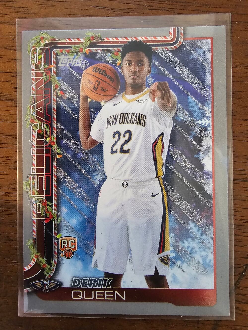 Derik Queen - 2025-2026 Topps Holiday #H173 - Silver Glitter - Rookie - NBA